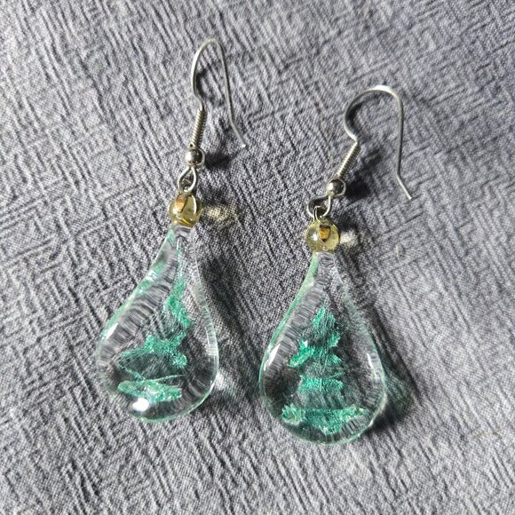 Vintage Hand-Blown Glass Earrings - Picture 3 of 4